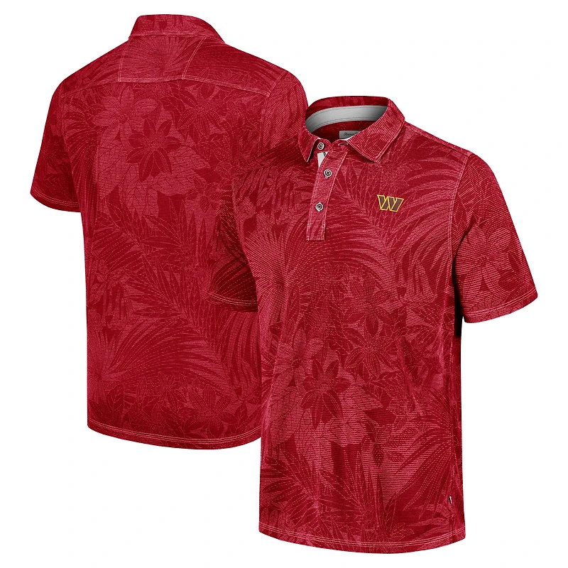 Polo Tommy Bahama bordeaux pour homme Washington Commanders Sport Santiago Paradise