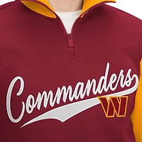 Sweat Tommy Hilfiger pour homme bordeaux/doré Washington Commanders Aiden Quarter-Zip