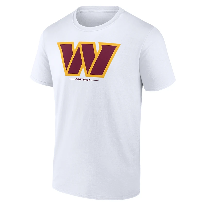 Men's  White Washington Commanders Team Lockup T-Shirt