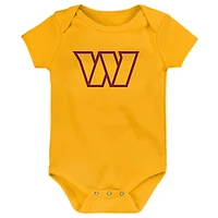 Ensemble de 3 bodies pour nouveau-né et nourrisson Washington Commanders Team Starter