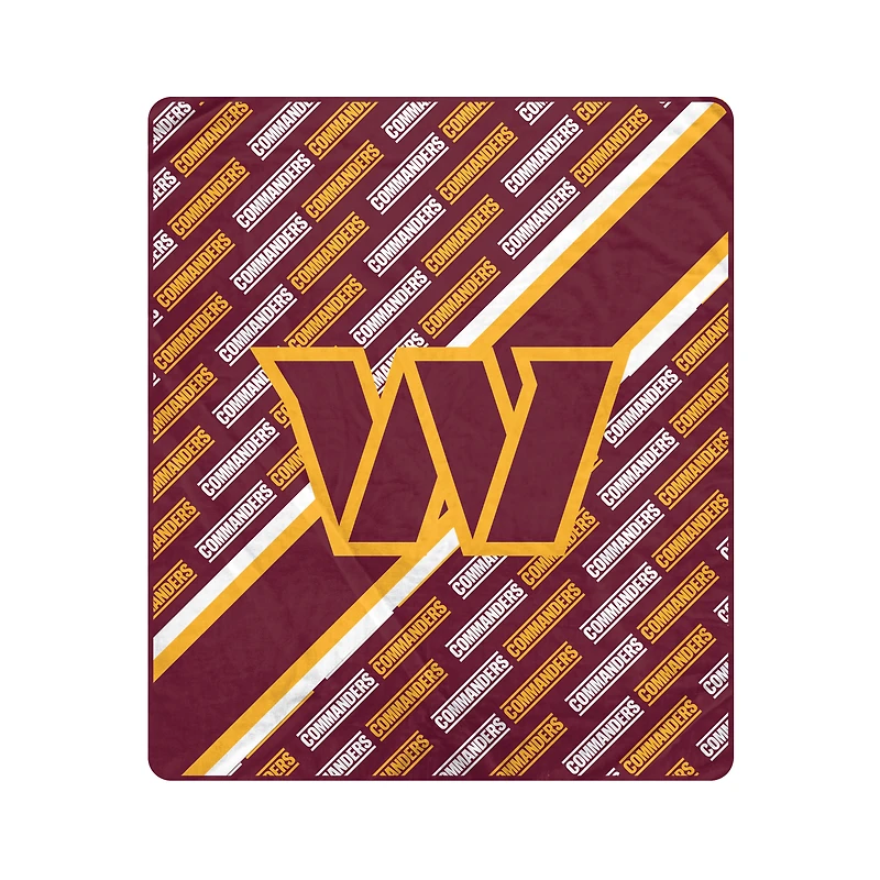 Pegasus Washington Commanders 60" x 70" Diagonal Lined Wordmark Ultra Soft Blanket