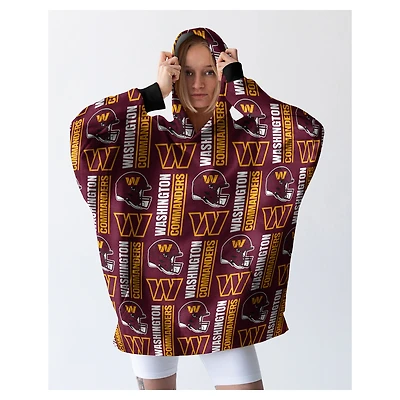 Couverture à capuche portable Pegasus Washington Commanders Homefield Logo Repeat