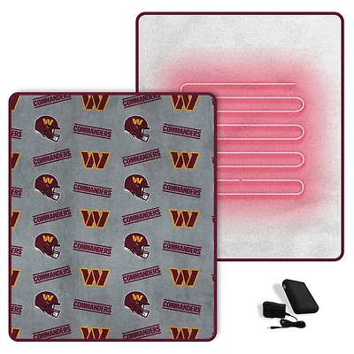 Couverture chauffante Pegasus Washington Commanders Scattered Logos 60" x 70"