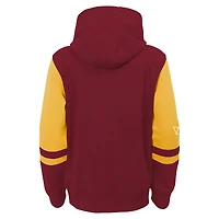 Sweat à capuche entièrement zippé stade de l'équipe football Washington bordeaux préscolaire