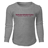 Preschool Heather Grey Washington Football Team Long Sleeve T-Shirt & Pants Sleep Set