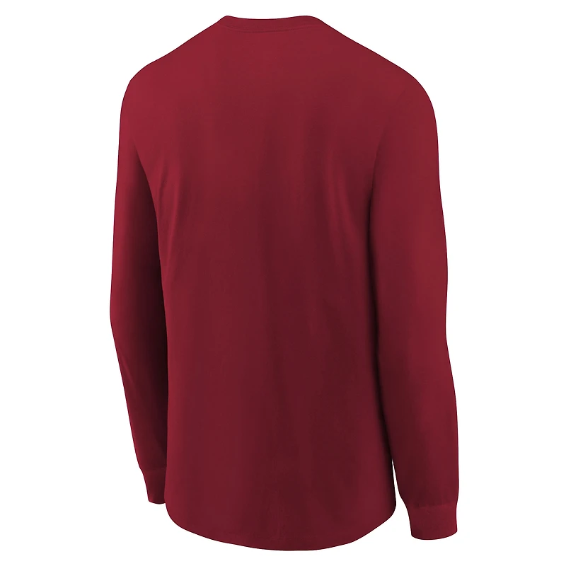 T-shirt à manches longues Nike bordeaux Washington Commanders Icon Football Performance pour enfants d'âge préscolaire