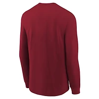 T-shirt à manches longues Nike bordeaux Washington Commanders Icon Football Performance pour enfants d'âge préscolaire