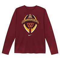 Preschool Nike  Burgundy Washington Commanders Primetime Legend Icon Long Sleeve Performance T-Shirt
