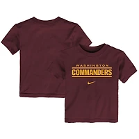 T-shirt préscolaire Nike Washington Commanders Wordmark bordeaux