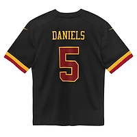 Maillot de match alternatif noir Nike Jayden Daniels Washington Commanders pour enfants d'âge préscolaire