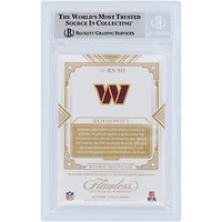 Carte recrue authentifiée 8,5 BGS Sam Howell Washington Commanders 2022 Panini Flawless Quad Relic Sapphire #RS-SH #4/10