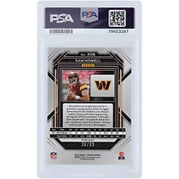 Carte de recrue authentifiée Sam Howell Washington Commanders 2022 Panini Prizm Blue Ice Prizm #306 #30/99 PSA 10