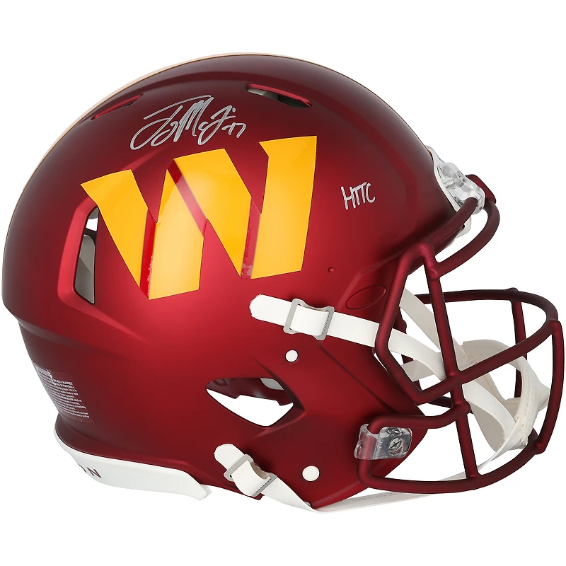 Terry McLaurin Washington Commanders Autographed Riddell Speed Authentic Helmet with "HTTC" Inscription