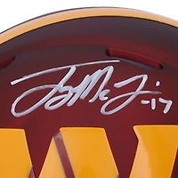 Casque Riddell Speed ​​Mini autographié par Terry McLaurin Washington Commanders