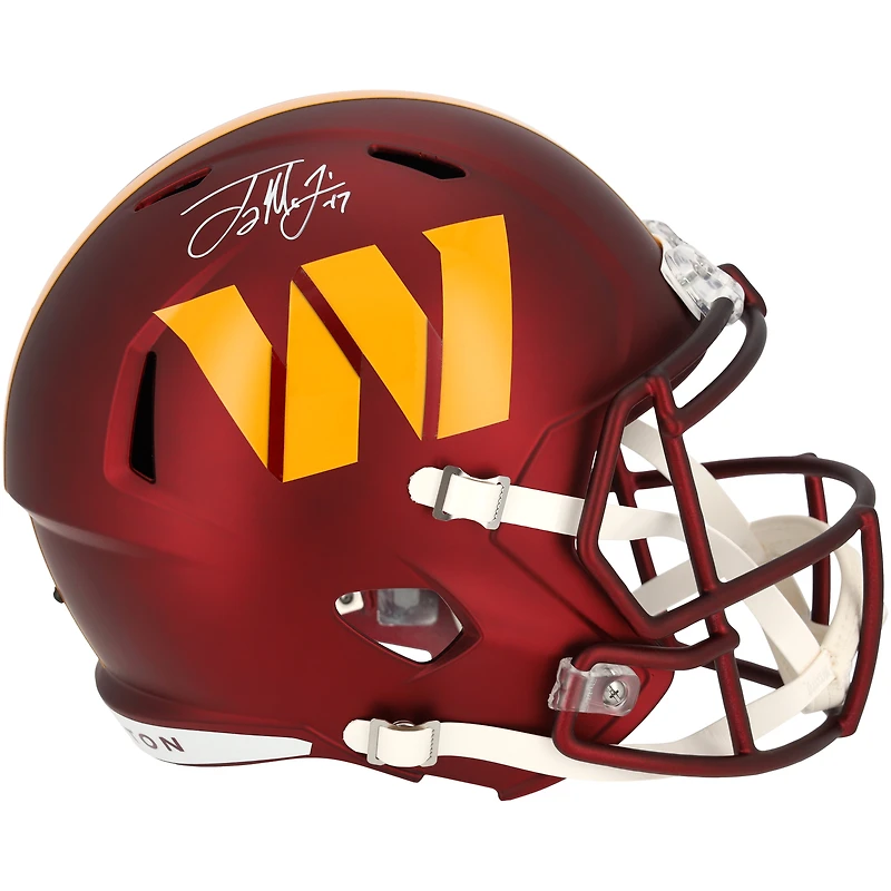 Casque réplique autographié Riddell Speed ​​des Washington Commanders par Terry McLaurin