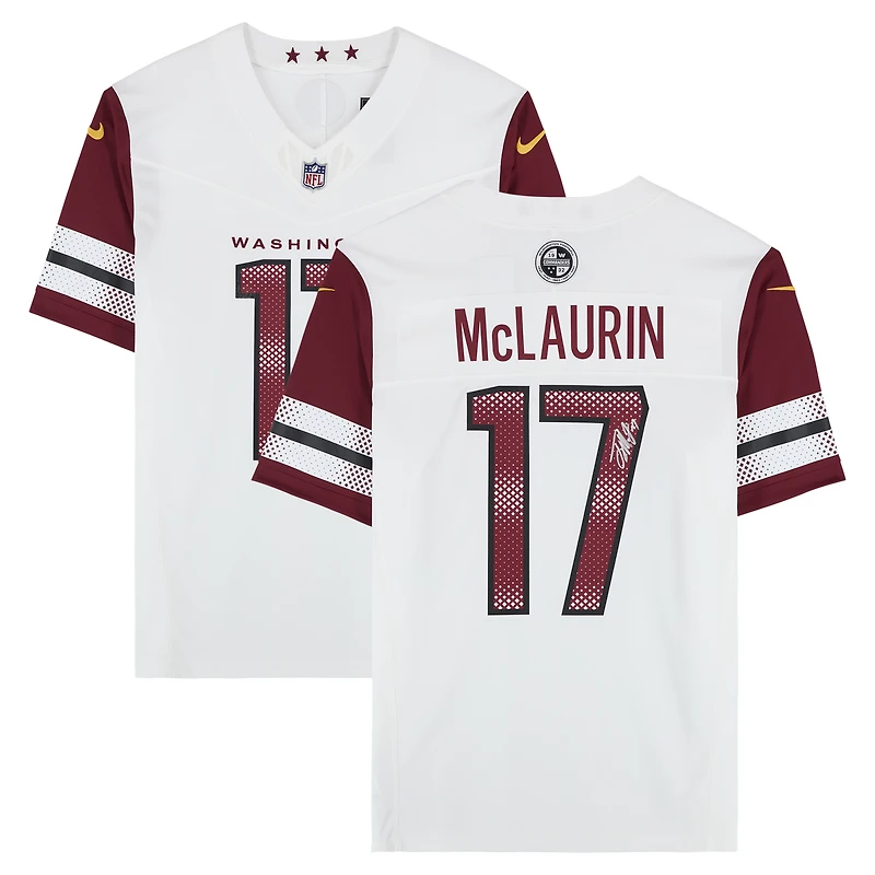 Maillot Nike Vapor F.U.S.E. blanc dédicacé par Terry McLaurin des Washington Commanders