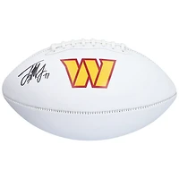 Ballon de football à panneau blanc autographié par Terry McLaurin des Washington Commanders