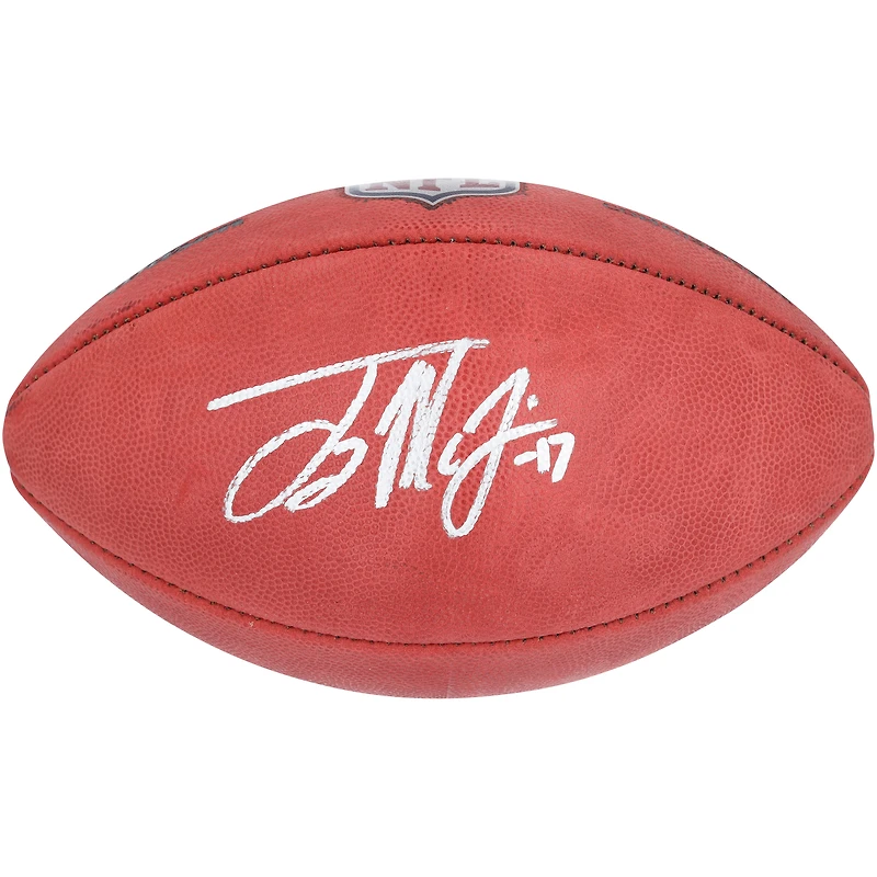 Ballon de football Wilson Duke dédicacé par Terry McLaurin, Washington Commanders