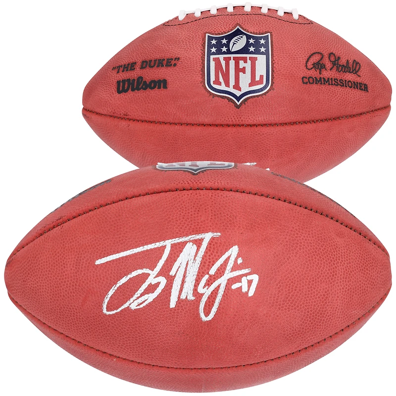 Ballon de football Wilson Duke dédicacé par Terry McLaurin, Washington Commanders