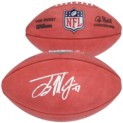 Ballon de football Wilson Duke dédicacé par Terry McLaurin, Washington Commanders