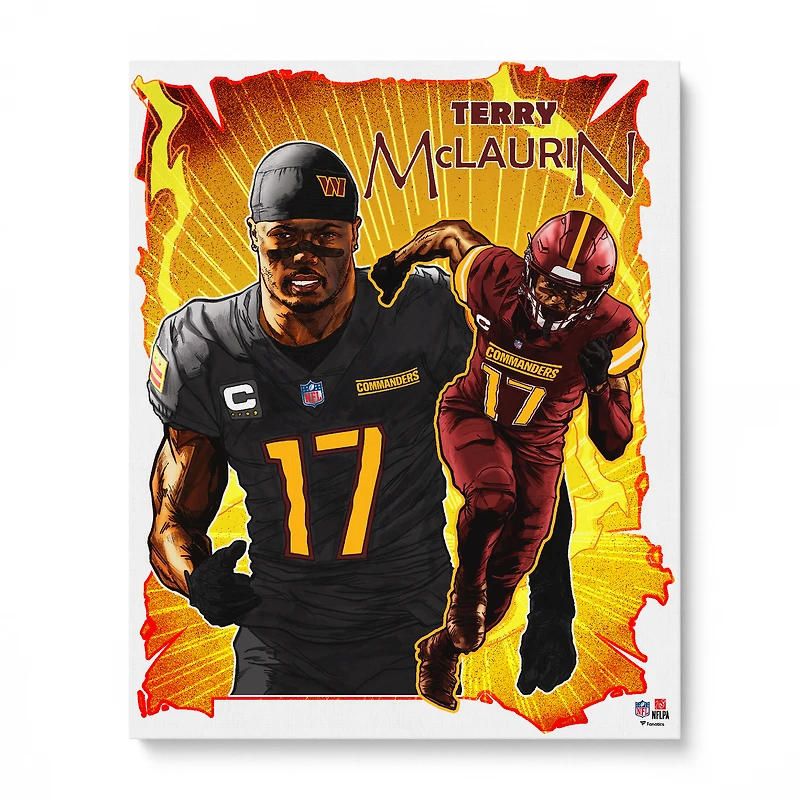 Terry McLaurin Washington Commanders Unsigned 16" x 20" Photo Print - Art by Brian Kong