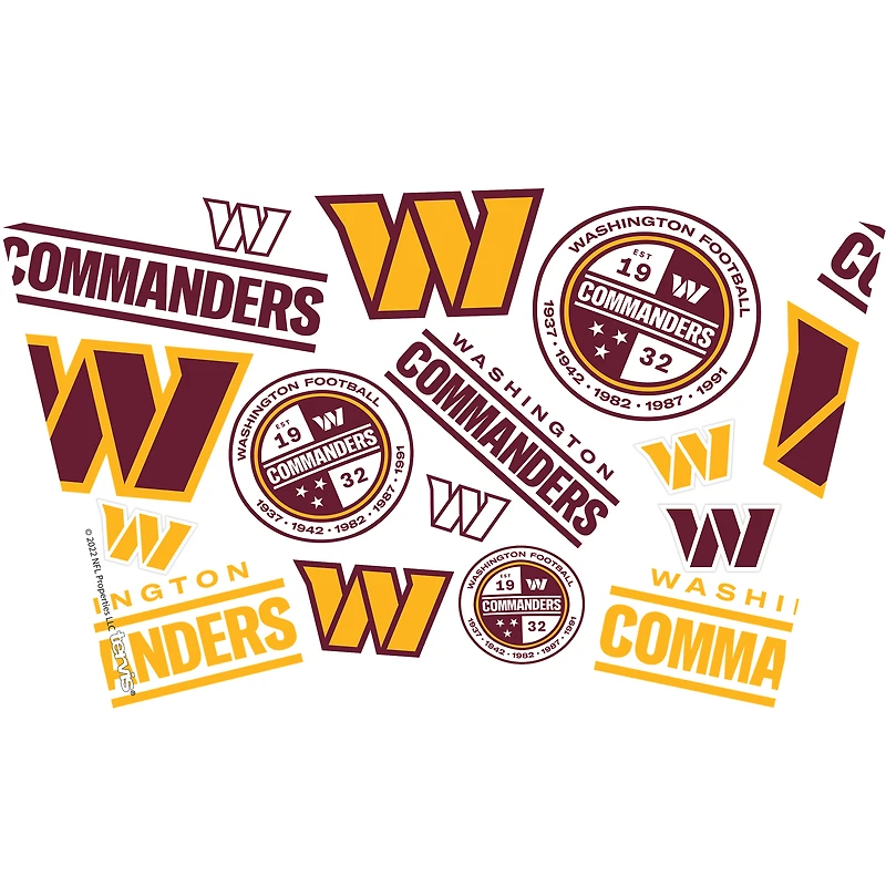 Tervis Washington Commanders Pack de deux 16oz. Ensemble de gobelets classiques Allover