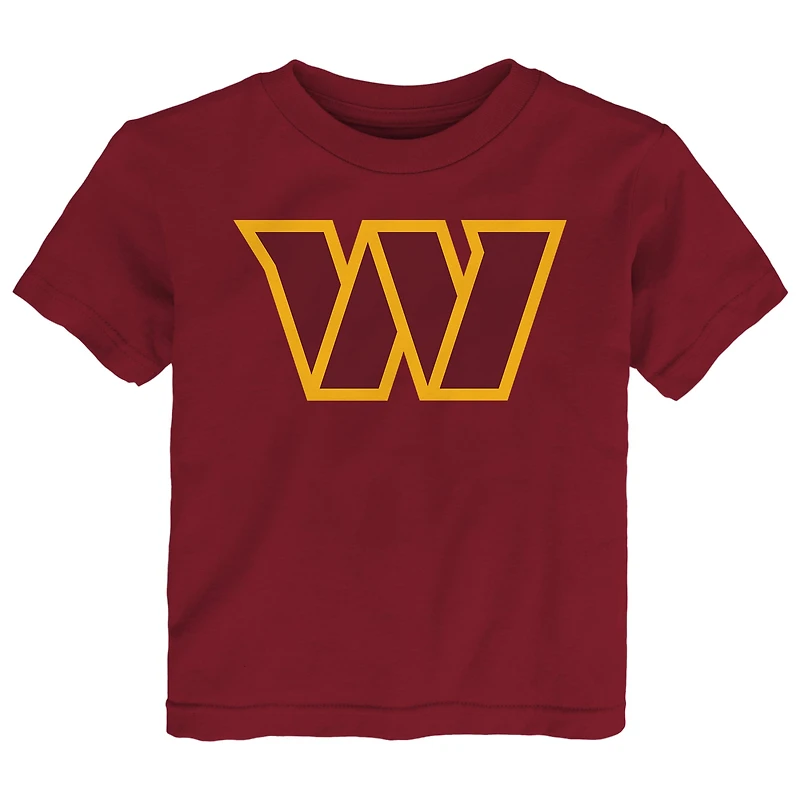 T-shirt bordeaux pour tout-petit avec le logo principal des Washington Commanders