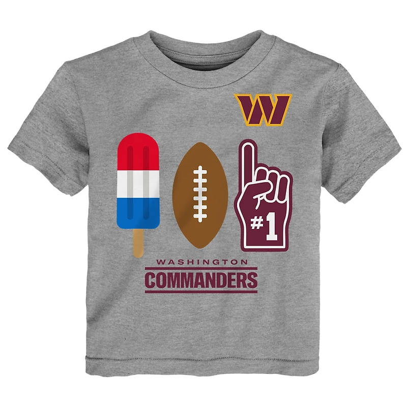 Toddler  Gray Washington Commanders Americana Pop T-Shirt