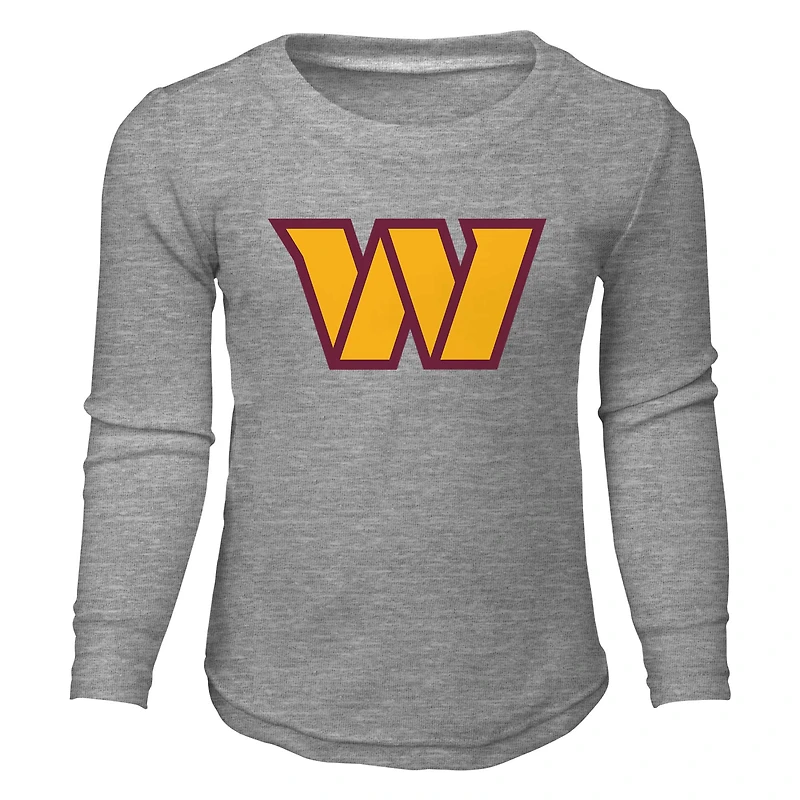 Ensemble de nuit avec t-shirt et pantalon Washington Commanders gris chiné pour tout-petit