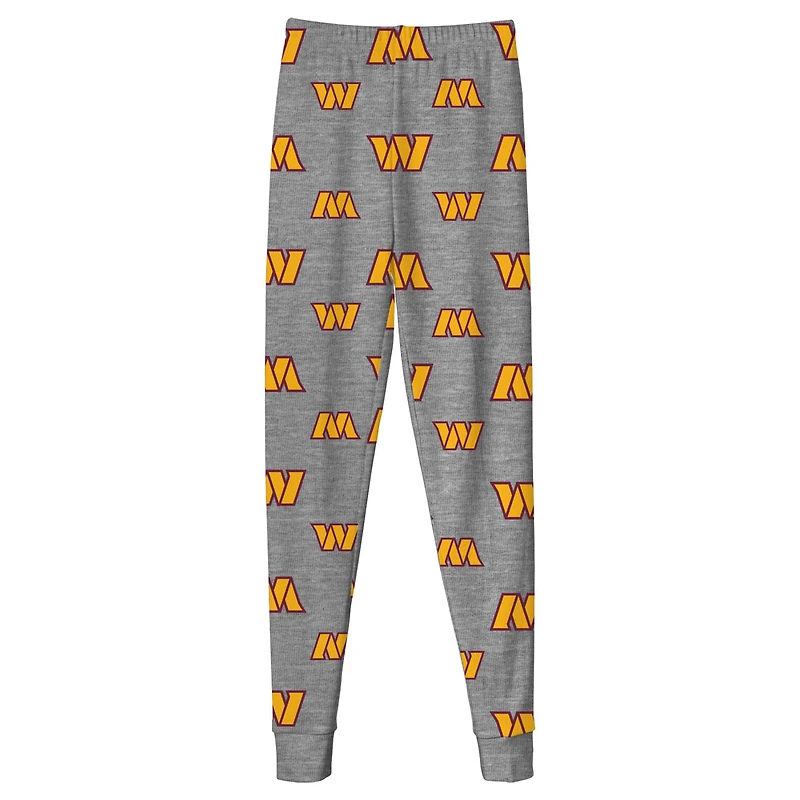 Ensemble de nuit avec t-shirt et pantalon Washington Commanders gris chiné pour tout-petit