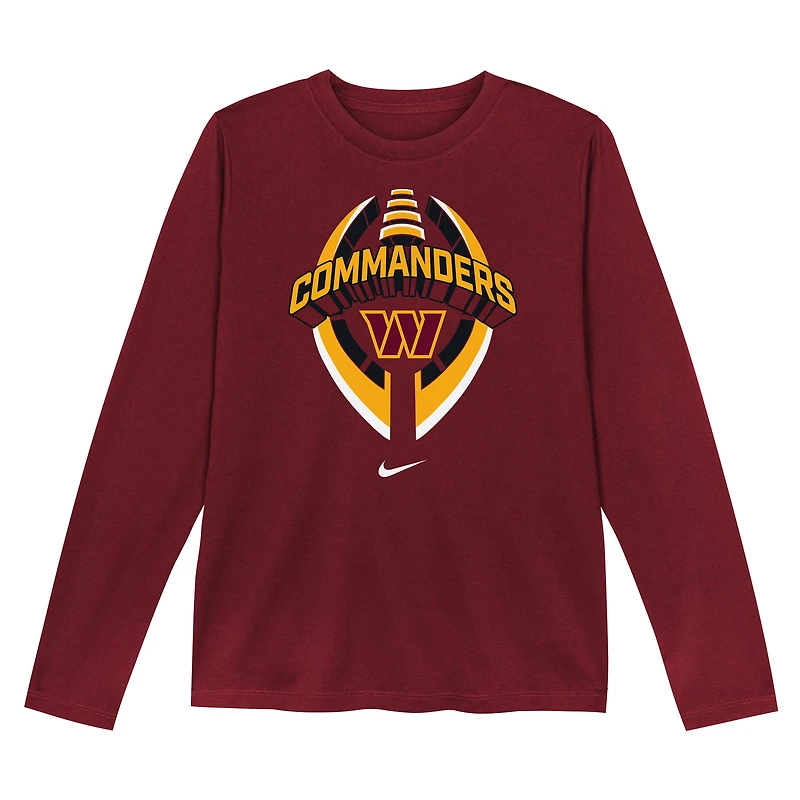 Toddler Nike  Burgundy Washington Commanders Primetime Legend Icon Long Sleeve Performance T-Shirt