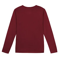 T-shirt de performance à manches longues Nike pour tout-petit, couleur bordeaux, Washington Commanders, légende emblématique.