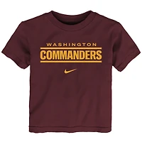 T-shirt Nike bordeaux avec logo Washington Commanders pour tout-petit