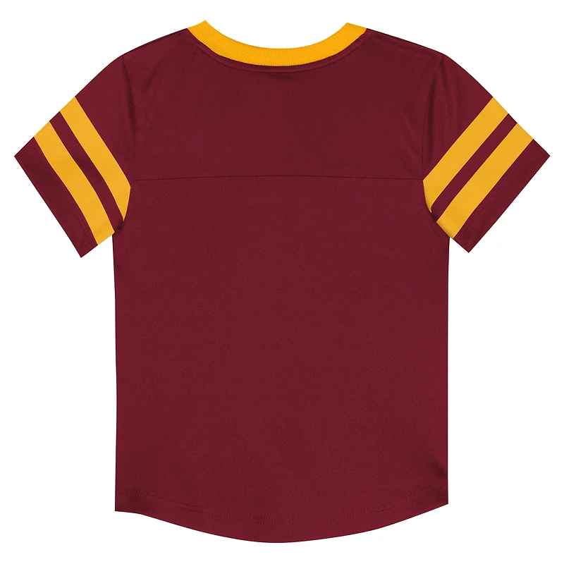 Ensemble t-shirt et pantalon à col en V pour tout-petits Outerstuff Bordeaux/Or Washington Commanders Red Zone