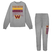 Ensemble sweat-shirt et pantalon pour tout-petit Outerstuff gris chiné Washington Commanders