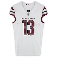 Maillot blanc Nike n° 13 porté par Treylon Burks (Washington Commanders) lors du match contre les New York Giants le 14 décembre 2025