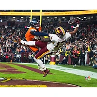Treylon Burks Washington Commanders Unsigned 2025 Week 13 One Handed Catch Photograph