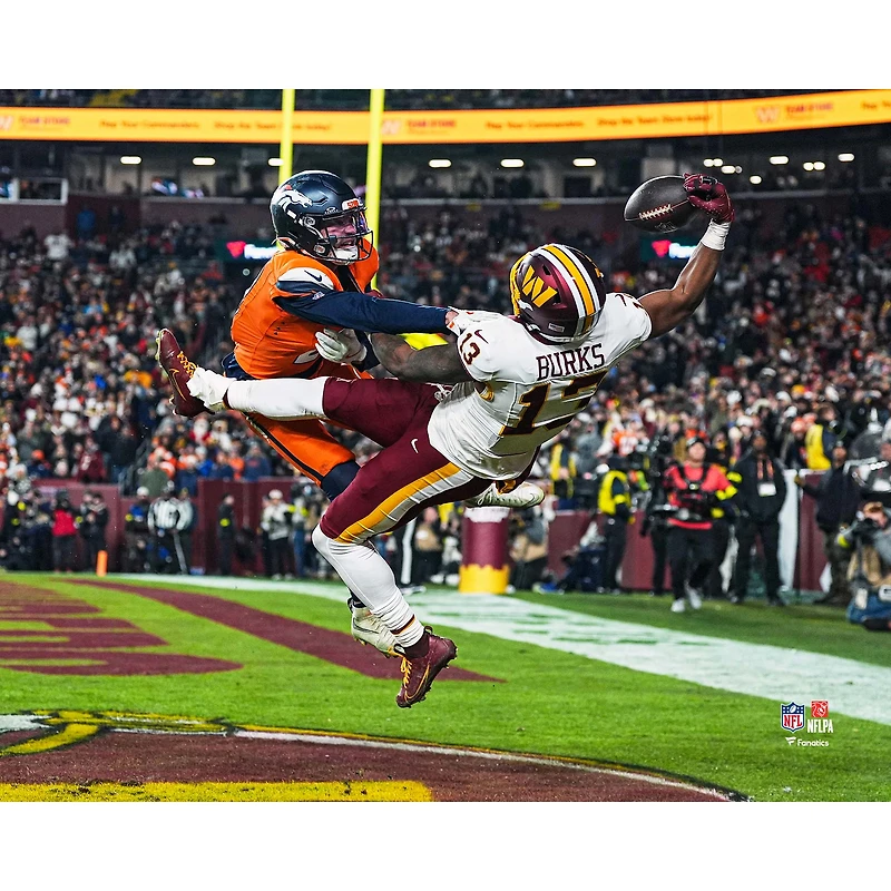 Treylon Burks Washington Commanders Unsigned 2025 Week 13 One Handed Catch Photograph