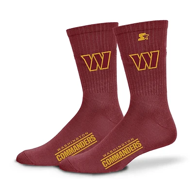 Chaussettes unisexes en satin bordeaux Starter Washington Commanders