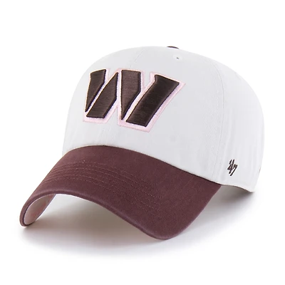 Chapeau unisexe ajustable « 47 Stone/Burgundy Washington Commanders Love Letter Clean Up »