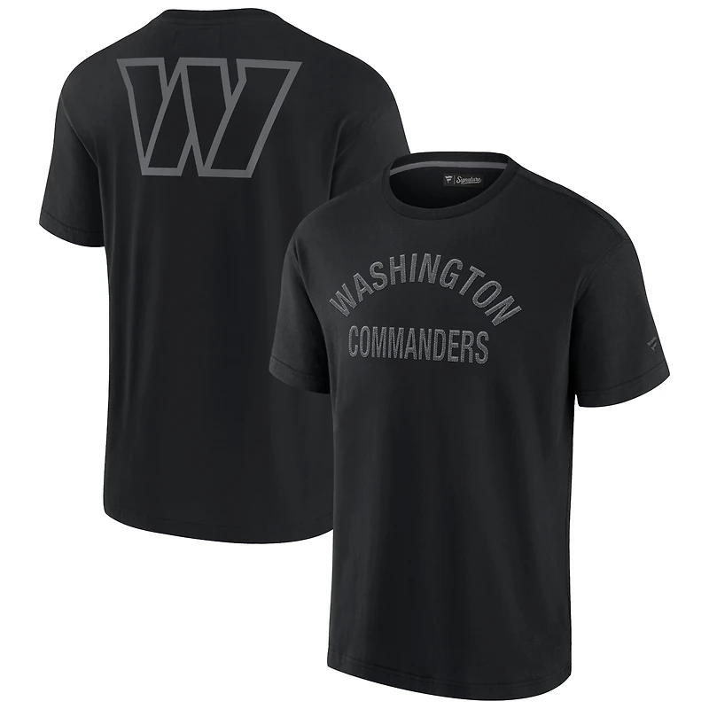 T-shirt unisexe Fanatics noir Washington Commanders Elements super doux à manches courtes