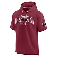 Unisex Fanatics  Burgundy Washington Commanders Elements Ready Short Sleeve Pullover Hoodie
