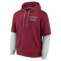 Sweat à capuche unisexe Fanatics Bordeaux Washington Commanders Sleek Elements