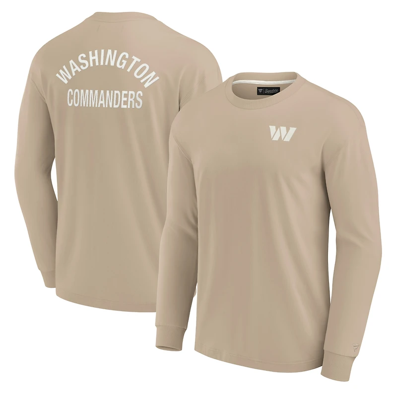 T-shirt unisexe Fanatics kaki Washington Commanders Elements super doux à manches longues