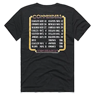 Unisex Homage Charcoal Washington Commanders 2026 NFL Schedule Queen Tri-Blend T-Shirt