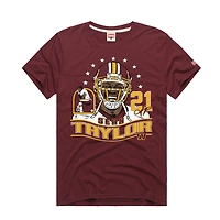 Unisex Homage Sean Taylor Burgundy Washington Commanders Retired Player Classic Caricature T-Shirt