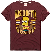 Unisex Homage x The Simpsons Burgundy Washington Commanders Tri-Blend T-Shirt