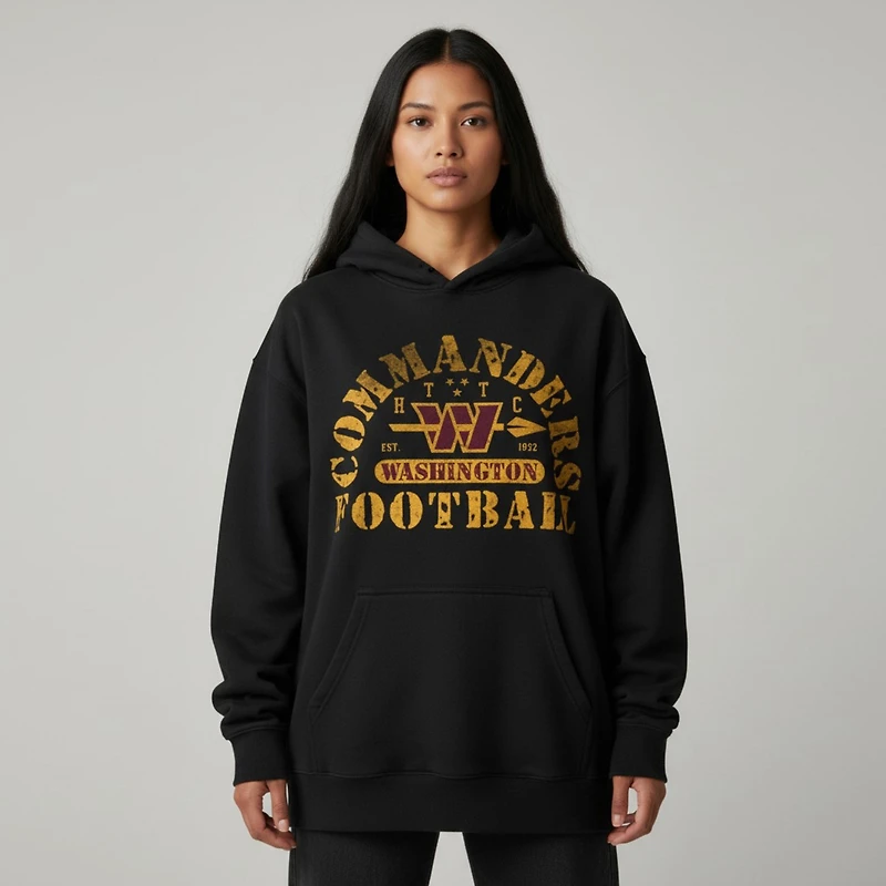 Unisex The Wild Collective Black Washington Commanders Logo Hoodie