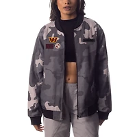 Blouson aviateur camouflage unisexe The Wild Collective gris Washington Commanders