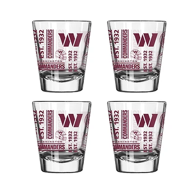Washington Commanders 4-Pack 2oz. Shot Glass Set